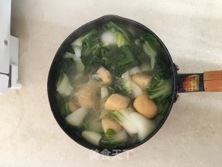 青菜豆腐果粉丝汤的做法步骤：4