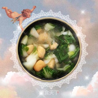 青菜豆腐果粉丝汤的做法步骤：5