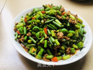 肉末炒蒜苔的做法步骤：11