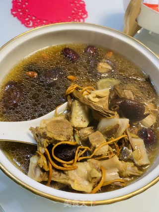 双菇虫草鸡汤的做法步骤：10