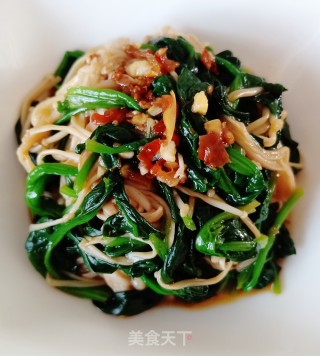 金针菇拌菠菜的做法步骤：6