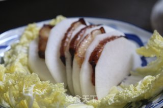 剁椒萝卜蒸腊肉的做法步骤：5