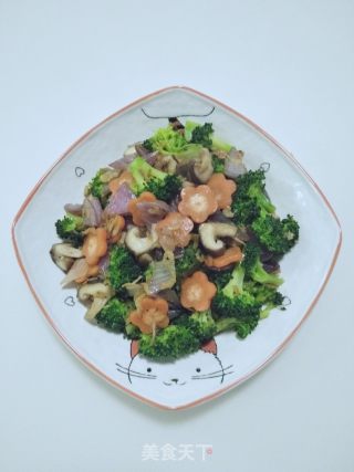 海米炒西兰花的做法步骤：6