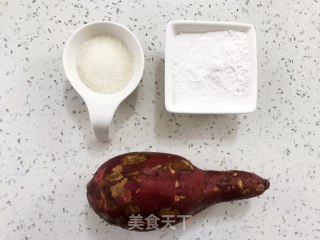 自制红/紫薯芋圆（鲜芋仙）的做法步骤：1