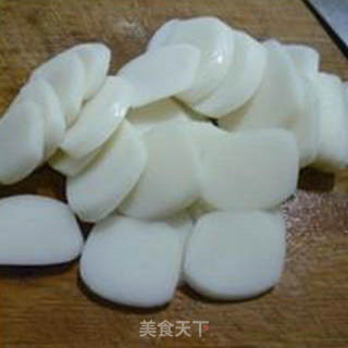 胡萝卜青菜炒年糕的做法步骤：6