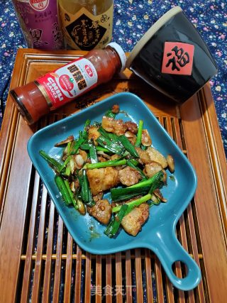 青蒜炒五花肉的做法步骤：14