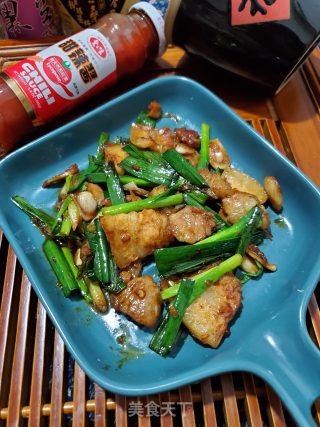 青蒜炒五花肉的做法步骤：15