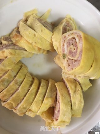 虾肉蛋卷烧白菜的做法步骤：5