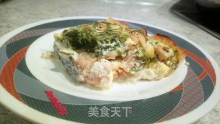 法式三文鱼咸派的做法步骤：15