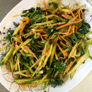 胡萝卜凉拌菠菜的做法步骤：5