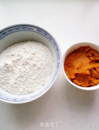 圣诞南瓜花环馒头的做法步骤：4