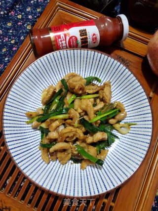 青蒜炒板筋肉的做法步骤：7