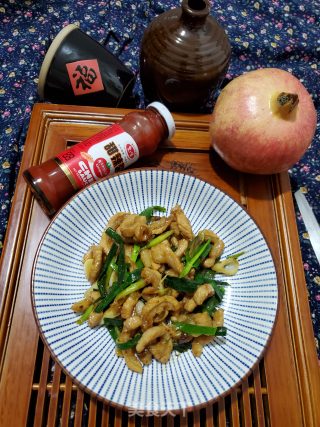 青蒜炒板筋肉的做法步骤：8