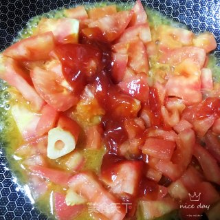 番茄浓汤胡萝卜面的做法步骤：6