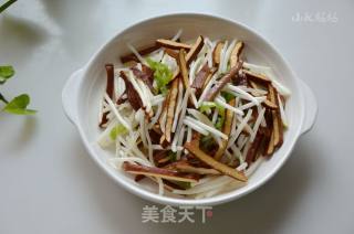 青椒豆芽炒香干的做法步骤：7