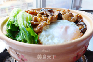 香菇滑鸡煲仔饭的做法步骤：8