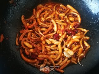 酱炒鱿鱼须的做法步骤：9