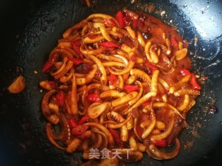 酱炒鱿鱼须的做法步骤：11