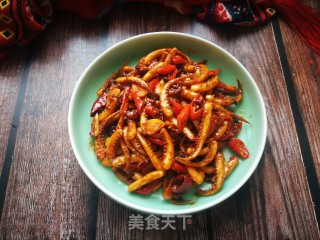 酱炒鱿鱼须的做法步骤：13