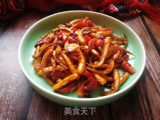 酱炒鱿鱼须的做法步骤：15