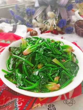 炒菠菜的做法步骤：4