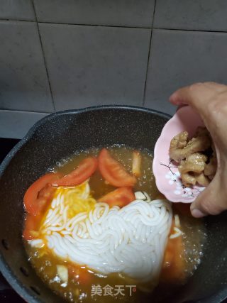 番茄肉片土豆粉的做法步骤：7