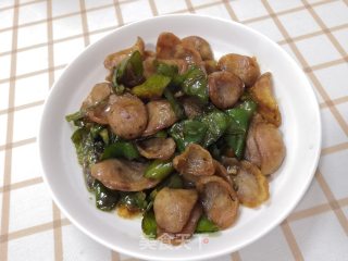 青椒炒腊肠的做法步骤：13