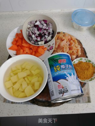 咖喱鸡的做法步骤：1