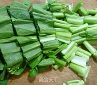 开洋油菜蕻炒年糕的做法步骤：6