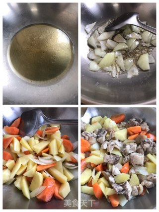 土豆咖喱鸡块的做法步骤：4