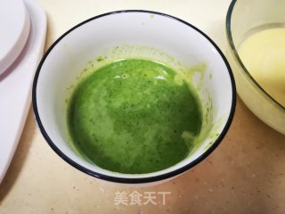 菠菜斑马纹酸奶蛋糕的做法步骤：8
