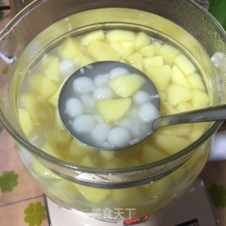 酒酿苹果煮圆子的做法步骤：8