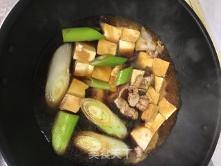 肉丝大葱烧豆腐的做法步骤：5