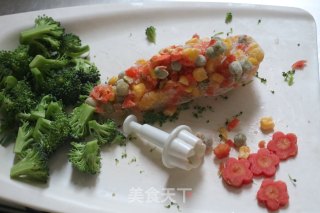 圣诞花环炒饭的做法步骤：1