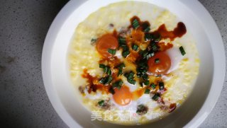 咸鸭蛋肉末蒸玉子豆腐的做法步骤：4