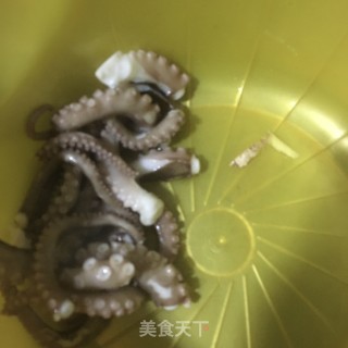 辣白菜炒长腿蛸的做法步骤：5