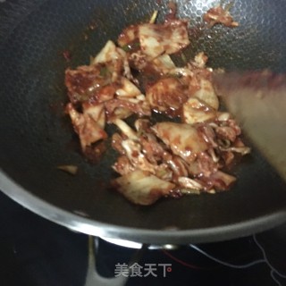 辣白菜炒长腿蛸的做法步骤：11