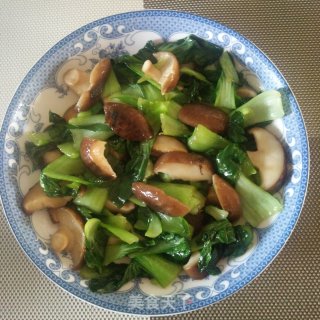 香菇炒油菜的做法步骤：6
