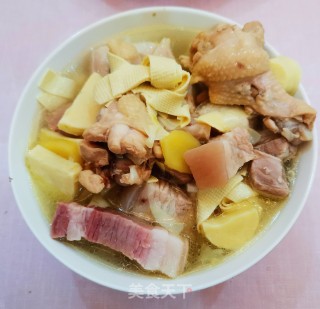 咸肉炖五花肉和鸡翅根的做法步骤：15