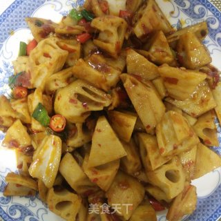 麻辣藕丁的做法步骤：8