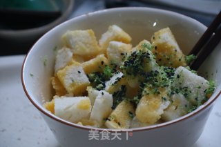 香煎馒头丁的做法步骤：4