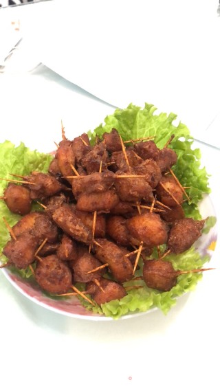 自制牙签肉的做法步骤：4