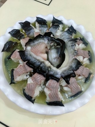 酸菜咸梅蒸鳗鱼的做法步骤：10