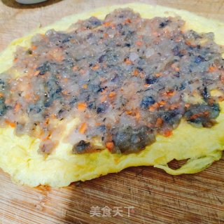 虾肉蛋卷的做法步骤：8