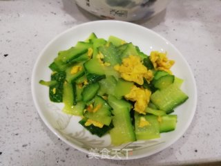 黄瓜炒鸡蛋的做法步骤：8