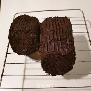 树桩蛋糕卷的做法步骤：19