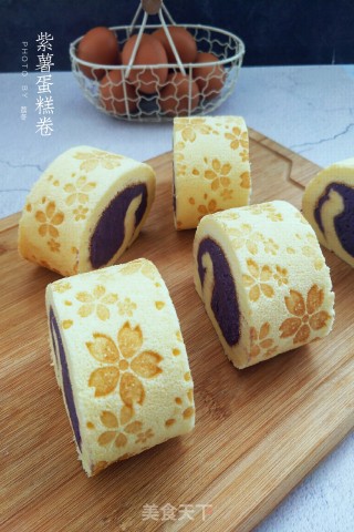 紫薯蛋糕卷的做法步骤：22