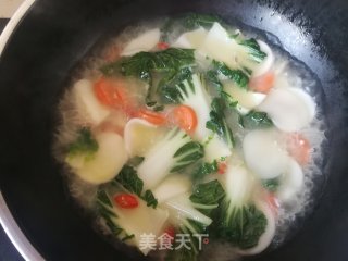 胡萝卜白菜年糕汤的做法步骤：9
