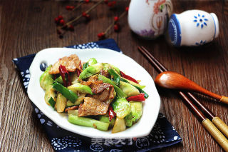 肉片炒儿菜的做法步骤：10
