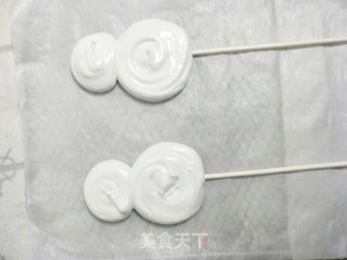 雪人棒棒蛋白糖的做法步骤：7